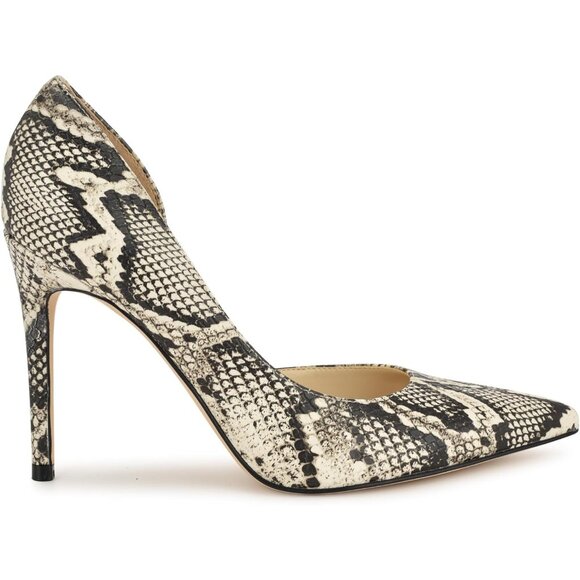 Nine West Women Natural Snake Polyurethane Closed Pointed Toe Heels Pumps - Picture 6 of 6